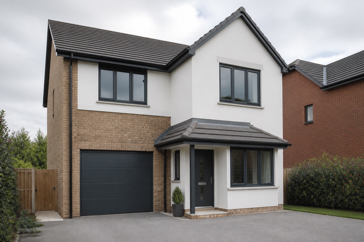 Integral garage conversion inspiration for a home office